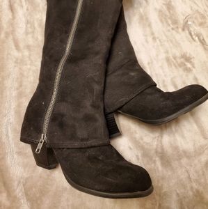 Knee high suede Boots